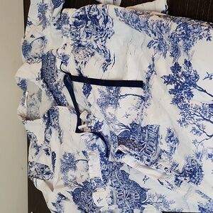 Violet & Brooks Colette Pajamas Pearl Button Long Sleeve Toile XL